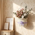 thumbnail image 1 of Darzheoy Scalloped Wall Basket, Plastic Vine-Inspired Woven Wall Mounted Vase, No Drilling Required Flower Basket Hanging Pot, Suitable for Living Room, Garden, Patio, Home, Wall Decor, 1 of 9