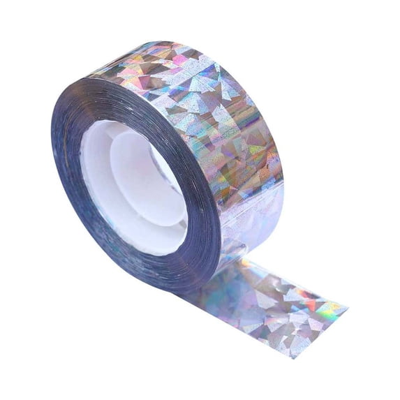Gallickan Scare Tape Ribbon, Reflective Ribbon, 164ft x 1 inch Reflective Tape Keep Wildlife Away and Property Protected, for Garden, Patio, Field and Fence - C