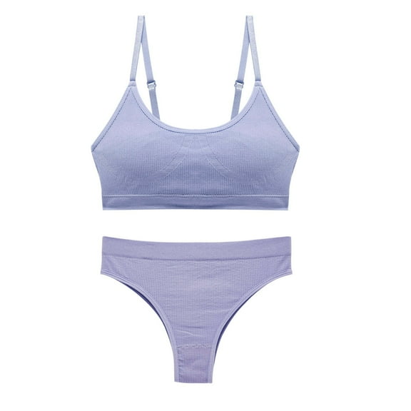 Darzheoy Seamless Bras for Women No Rims Sling With Chest Pad Large Size Comfortable Underwear Suit Sleep Underwear M