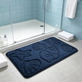 thumbnail image 1 of Darzheoy Seashell Bath Mat, Embossed Soft Absorbent Bathroom Rug, Water Absorbing Door Mat, Quick Dry Bathroom Mat for Shower, Sink, Bedroom, Entryway, Laundry Room, 1 of 8