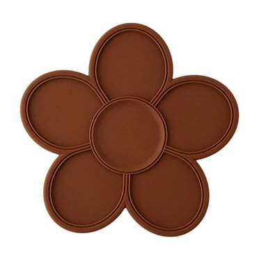 Darzheoy Silicone Coasters Round Drink Coasters Suitable for Living Room Kitchen Coaster Set 6 inches All-Match