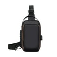 thumbnail image 1 of Darzheoy Sling Bag for Men, USB Anti-theft Crossbody Bag, PU Leather Crossbody Shoulder Bag, Chest Bag for Daily Use, 1 of 6