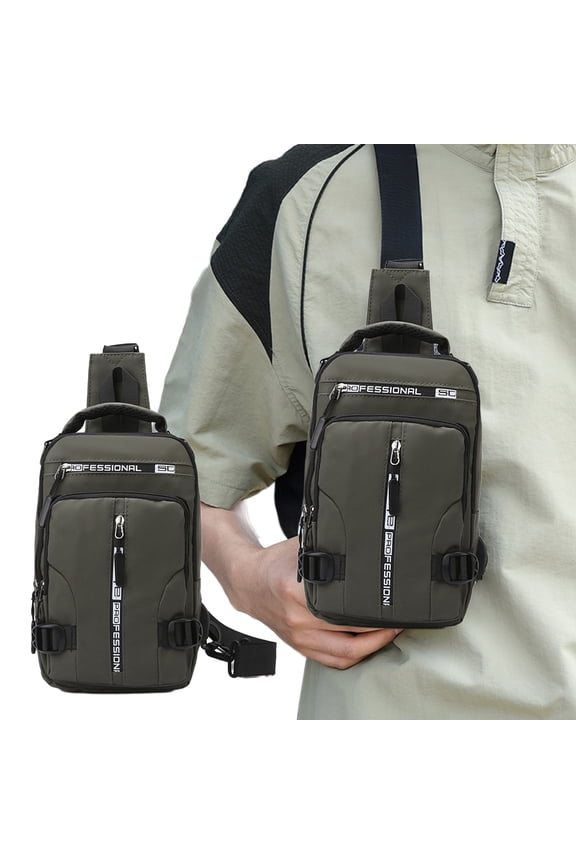Sling Crossbody Backpack Shoulder Messenger Bag for Men, Mini Anti Theft One Strap Motorcycle Backpack Sling Tactical Chest Bag for Hiking Walking Biking Travel Cycling
