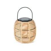 Darzheoy Solar Lantern Outdoor Rattan Lanterns Decorative Bright Boho Lanterns Lights with Handle Rustic Hanging or Table Lamp for Fence Porch Garden Yard Wedding Decoration