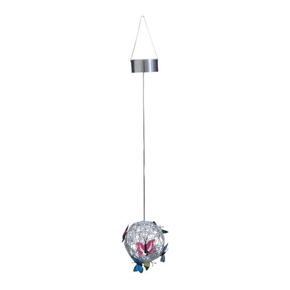 Elainilye Solar Lights Outdoor, Butterfly Lights Garden Decorative Hanging Solar Lights Waterproof for Outside Garden Yard Pathway Patio Decor, White
