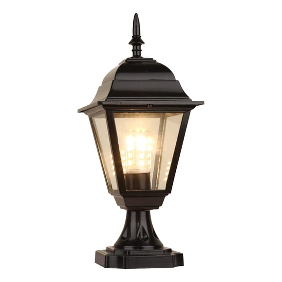 Darzheoy Solar Post Lights Waterproof Outdoor Lamp, 6.70" x 6.70" x 7.90", Black
