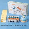 thumbnail image 1 of Darzheoy Wooden English Spelling Game Toy, Interactive Letter Puzzle Blocks, Early Education Learning for Kids, 1 of 9