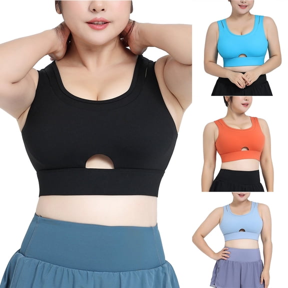 Darzheoy Sports Bras for Women Empty Fake Two-piece Sports Underwear Large Size Fitness Clothes Shockproof High-strength Bra All-in-one Yoga Vest XXXXL