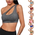 thumbnail image 1 of Darzheoy Sports Bras for Women One-shoulder Sports Bra Fitness Yoga Quick-drying Shock-proof Vest Jogging Sports Bra L, 1 of 6