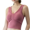 thumbnail image 1 of Darzheoy Sports Bras for Women Sexy Bra Wire-Free Underwears Base Build In Bra Vest Style Sports Base Underwears 42, 1 of 4