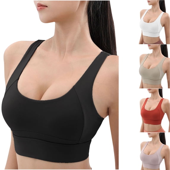 Darzheoy Sports Bras for Women Sports Underwear Fitness Yoga High Impact Elastics Bras Shockproof Vest Running Sports Bra M