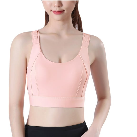 Darzheoy Sports Bras for Women Sports Yoga Vest Tops Shockproof Fitness Bras High Strength Boat Neck Yoga Vest Bras L