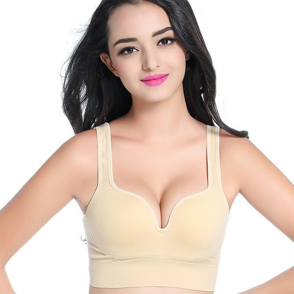 Darzheoy Sports Bras for Women Wire-Free Ring Back Adjustment Yoga Running Bra 32/70ABCD-36/80A