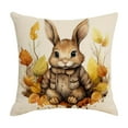 thumbnail image 1 of Darzheoy Spring Bunny Throw Pillow Covers 18x18 inch Rabbit Spring Decorative Pillows Case Soft Cushion Covers for Couch Sofa Patio Garden Spring Decor, 1 of 6