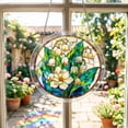 thumbnail image 1 of Darzheoy Stained Glass Window Hanging,Colorful Acrylic flowes Jigsaw Puzzles,Flowers of The Valley Suncatchers for Windows,Home Decor Gift for Puzzle Lovers or for Mother’s Day, 1 of 5
