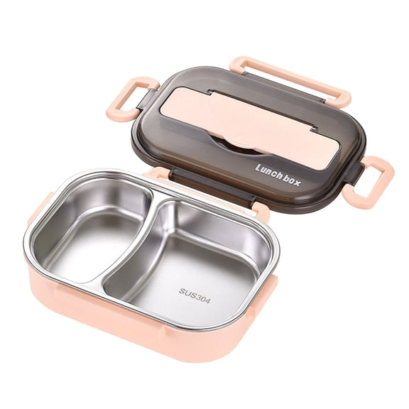 Darzheoy Stainless Steel Bento Lunch Box, Leakproof 2-Compartment Bento Lunch Box, Portable Thermal Insulation Bento Box for Adults