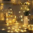 thumbnail image 1 of Darzheoy Star String Lights, 20 FT 40 LED Battery Operated Twinkle Lights Warm White Cute Hanging Star Fairy Light for Bedroom Room Office Home Indoor Outdoor Eid Xmas Tree Decor, 1 of 9