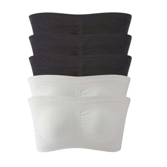 Darzheoy Strapless Bras for Women Stretch Strapless Bra Summer Bandeau Bra Plus Size Strapless Bra Comfort Wire Free Bra Bralette 44/C-DDD