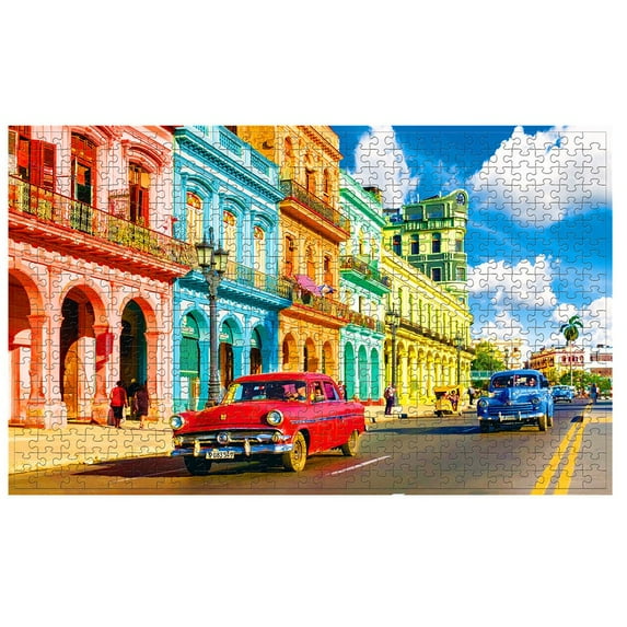 Darzheoy Street Car Jigsaw Puzzles, 500 Piece Large Jigsaw Puzzle for Adults Kids, Jigsaw Puzzle Game Interesting Toys, Hand Made Puzzles Personalized Gift