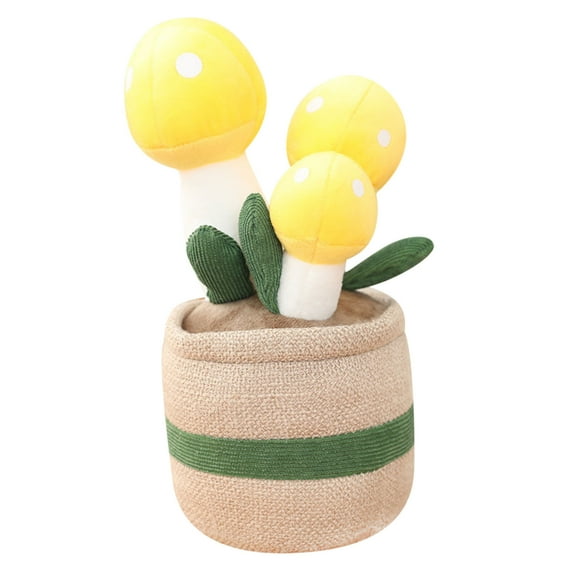Darzheoy Succulent Plants Throw Pillow, Mushroom Plush Toy, Cute Soft Plants Throw Pillow Decoration, Stuffed Flower Pot Plushie, Potted Pillow