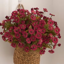 Darzheoy Sunflowers Artificial Flowers Daisy Fake Flowers Outdoor UV Resistant No Fade Fall Flowers Greenery Shrubs Indoor Outside Home Wedding Office DIY Garden Decor