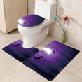 thumbnail image 1 of Darzheoy Super Absorbent Batshroom Mat Set - Non-Slip Bats , Washable, High Pile Polyester with PVC Backing, 3-Piece Batsh Rug for Shower, Toilet, Sink, Purple, 1 of 6