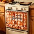 thumbnail image 1 of Darzheoy Thanksgiving Oven Door Skirt, Pumpkin Maple Leaf Turkey Ribbon Ties, Fall Decor Thanksgiving Indoor, Stove Decorative Curtain No-Drill for Home Kitchen, 1 of 6
