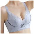thumbnail image 1 of Darzheoy Thin Lace Bow Sexy Full Cup Gathered Breasts No Sponge Large Size Bra Daily Bra Sports Bra 36/80AB, 1 of 4