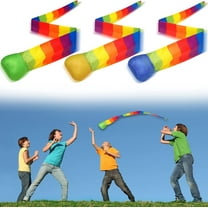 Darzheoy Throw and Catch Ball, Rainbow Tail Foam Ball Sports Comet Balls Soft Colorful Play Playground Toys for Indoor Outdoor Kids Adults Games and Activities, 39.4 Inch (Random Color)