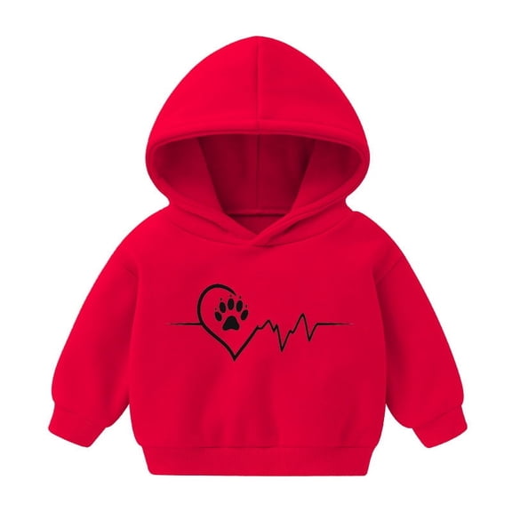 Darzheoy Toddler Baby Long Sleeve Hooded Shirt Pocket Pullover Hoodies for 1-8 Boys Girls