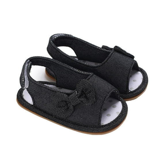 Darzheoy Toddler Baby Shoes Solid Color Cute Skin Fabric Soft Sole Breathable Non-Slip Delicate Bow Trim Versatile Comfortable Casual Shoes