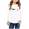 thumbnail image 1 of Darzheoy Toddler Fashion Print Top Tee Kids Girls Tunic Tops Crewneck Soft Solid Color Long Sleeve Comfortable Casual Pullover Sweatshirt 3-13 Y, 1 of 5