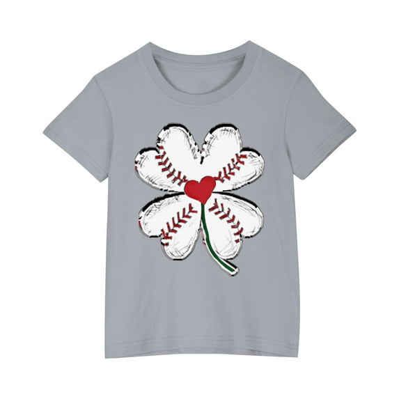 Darzheoy Toddler Girls T-Shirt Short Sleeve Shirt Solid Print Cute Summer Tops Tees Graphic for 3-9 T