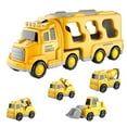 thumbnail image 1 of Darzheoy Toddlers Construction Toys for Kids 3-9 Year Old, 5 in 1 Friction Power Vehicle Car for Boys Girls, Carrier Truck Transport Toys for Christmas and Birthday Gifts, 1 of 9