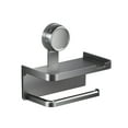 thumbnail image 1 of Darzheoy Toilet Paper Holder Wall Mount Suction Cup Toilet Paper Holder with Shelf Suction Cup Toilet Roll Holder with Storage Tray Wall Tissue Roll Dispenser for Bathroom, 1 of 6