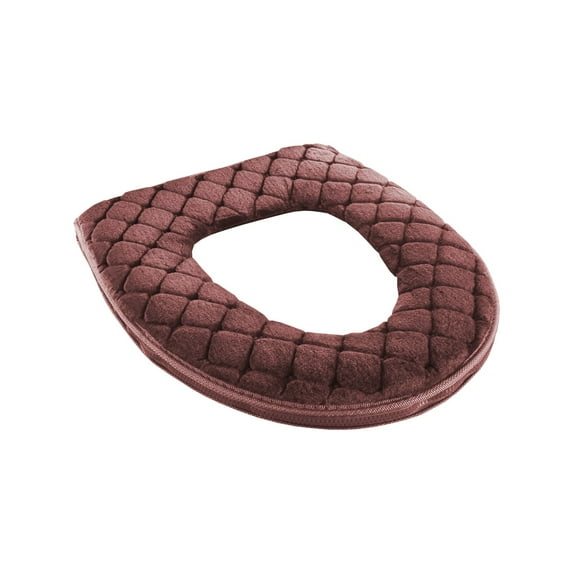 Darzheoy Toilet Seat Cover for Bathroom, Toilet Seat Cushion Covers Soft Thicker Warmer Washable Toilet Seat Cover Pads with Zipper Home Reusable