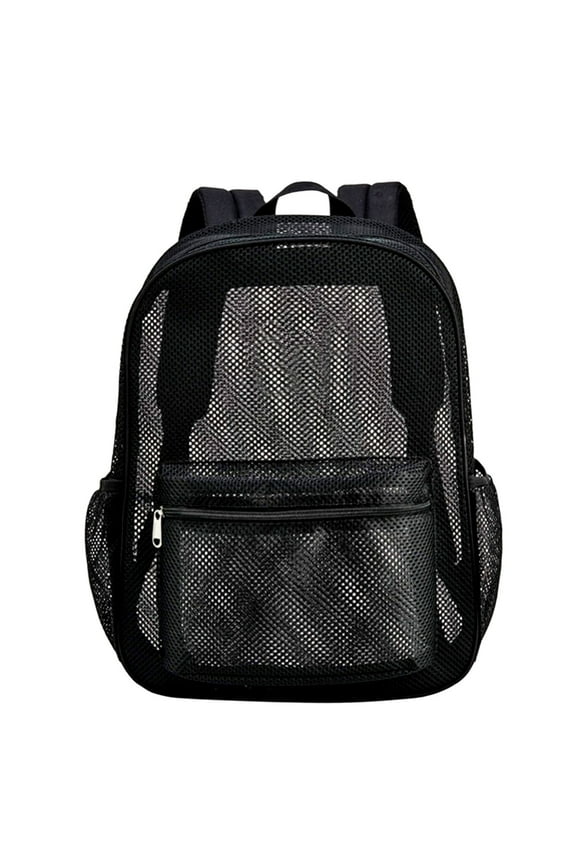 Transparent Mesh Backpacks for Beach, Travel, Mesh See Through Backpack with Padded Straps, Large Mesh Backpack for Beach Picnic Shopping Camping Grocery