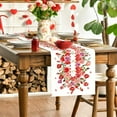 thumbnail image 1 of Darzheoy Valentine Table Runner Linen Kitchen Dining Table Decor 71x11.8 Inches Holiday Wedding Party Supplies for Indoor Outdoor Decoration, 1 of 6