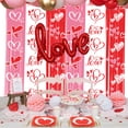 thumbnail image 1 of Darzheoy Valentines Day Door Curtain, Heart Design Ribbon Silk Curtain for Doorway Decor, Perfect for Valentine's Party Wedding and Home Decoration Arrangements, 1 of 7