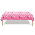 thumbnail image 1 of Darzheoy Valentines Day Tablecloth, 54 x 108 Inch Plastic Table Cover, Pink Heart Tablecloth for Wedding Anniversary, Valentines Day Decorations, 1 of 1