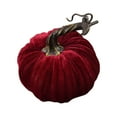 thumbnail image 1 of Darzheoy Velvet Pumkins for Decorating, Rustic Faux Velvet Pumpkins with Real Stems Fabric Pumpkins Foam Pumpkins for Fall Decorations Harvest Thanksgiving Halloween Table Decor, 1 of 6
