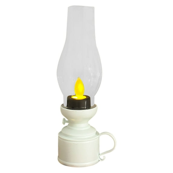 Darzheoy Vintage Flameless Kerosene Lamp, Nightstand Oil Lamp, Led Vintage Kerosene Lamp, Oil Lamp for Indoor Tabletop Decoration