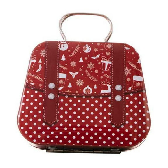 Darzheoy Vintage Mini Suitcase Boxes Candy Box Tin Plate Gift Box Coin Storage Container with Hinged Lids for Party Wedding Decoration