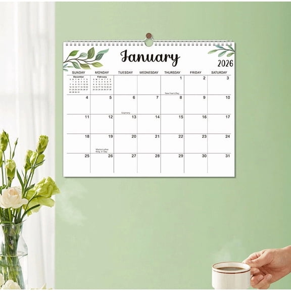 Darzheoy Wall Calendar 2026, Monthly Schedule Calendar, Hanging Office Home Wall Decor, Wall Calendar Schedule Planner for Home, Office, Kitchen, Bedroom, Desk