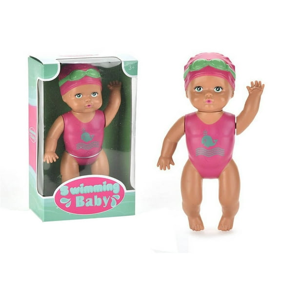 Darzheoy Water Baby Doll for Bath Time Cute Baby Swim Doll for Bathtub Shower Play Bath Toys Birthday Gifts Toys for Toddlers 1-3