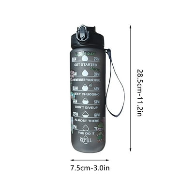 Darzheoy Water Bottle, 32 oz Motivational Water Bottles with Time Marker, BPA Free, Leak Proof, Sports Water Bottle for Gym Fitness Outdoor