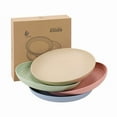 thumbnail image 1 of Darzheoy Wheat Straw Plates Set of 4, Unbreakable Deep Dinner Plates, Dishwasher Safe Kitchen Plates, Microwave Safe Plate, BPA-Free Cereal Plates, Reusable, 1 of 8