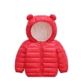 thumbnail image 1 of Darzheoy Winter Down Coats for Kids Baby Boys Girls Light Puffer Padded Jacket Bear Hoodies Infant Outerwear, 1 of 5