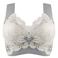 thumbnail image 1 of Darzheoy Wire-Free Bra for Women Bras Plus Size Lace Comfortable Breathable Anti-exhaust Base Solid Non-Steel Ring Non-Magnetic Buckle Beauty Back Underwear Womens Bras 44/100BCDE, 1 of 4