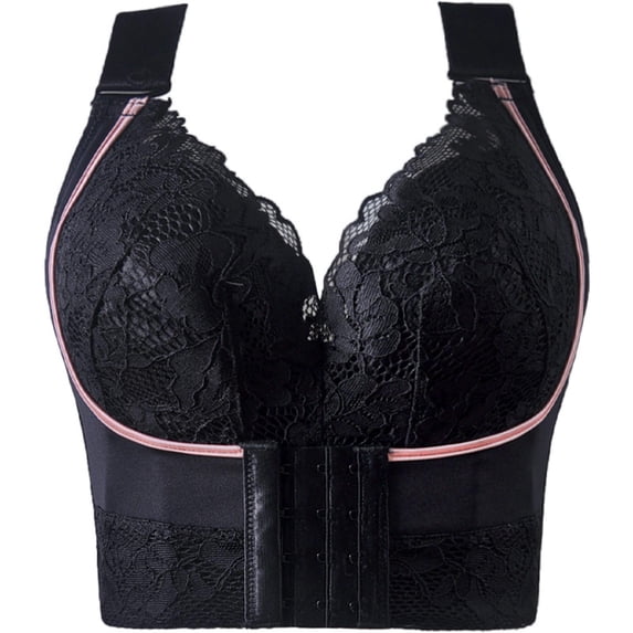 Darzheoy Wire-Free Bra for Women No Sponge No Steel Bra Top Support Large Size Large Cup Body Sculpting Gathering Collar Underwear Yoga Sports Bras for Women 44/100D
